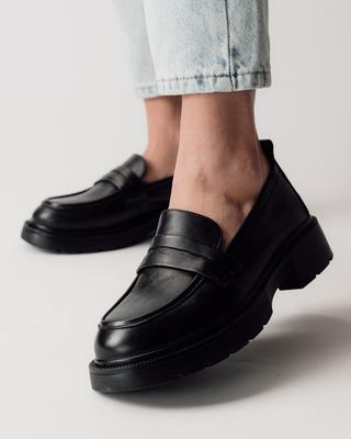 Лоферы классические Allsy 197365 40 черные кожа