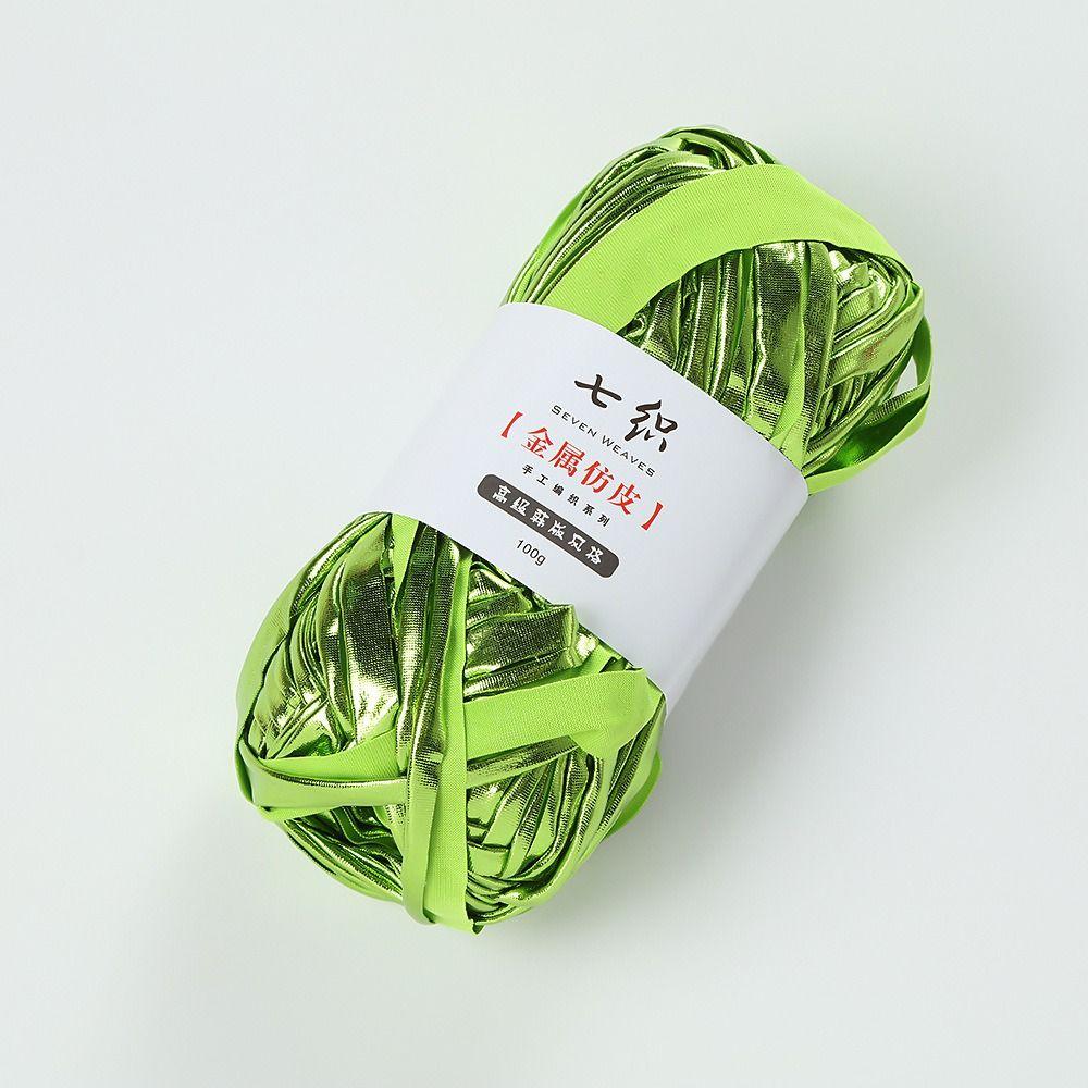 Shiny Faux Leather Yarn Elastic Crochet Yarn Craft Supplies Knitting Yarn Sewing