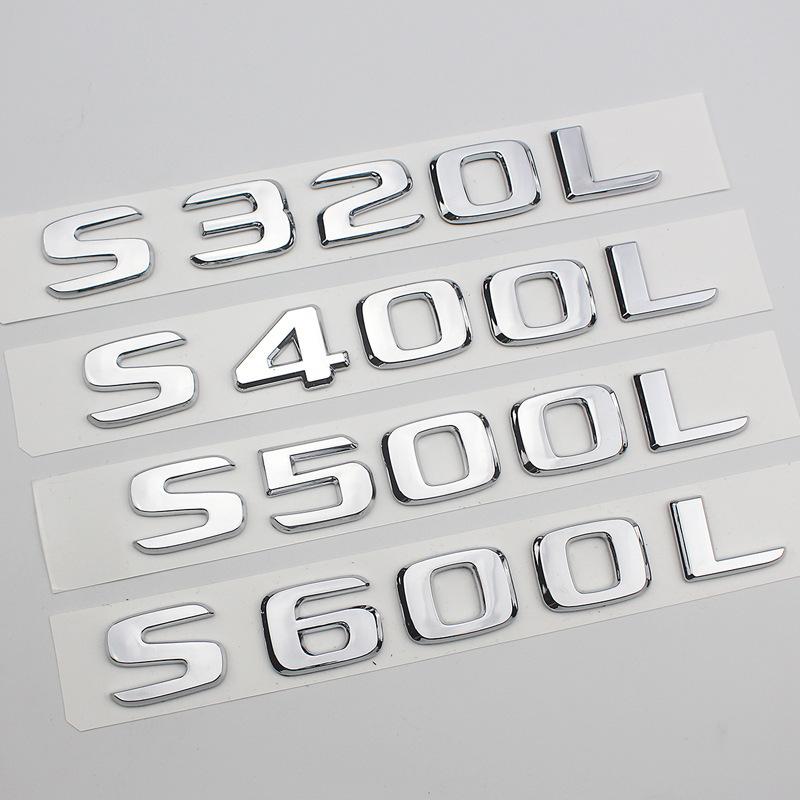 3D ABS Chrome логотип S320L S400L S500L S600L буквы эмблема багажника автомобиля наклейка для букв Stikcer аксессуары