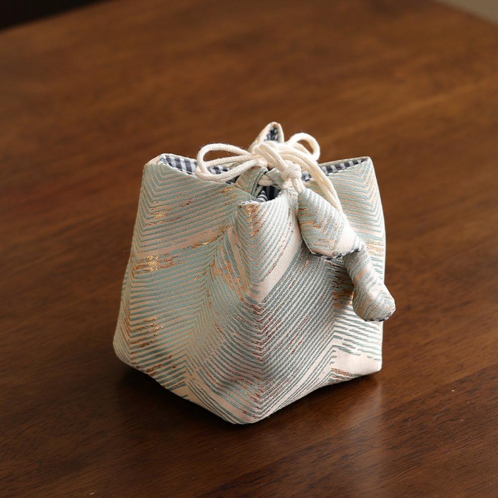 Небьющийся чехол для хранения чайной посуды, вышитая сумка в китайском стиле для мелких предметов