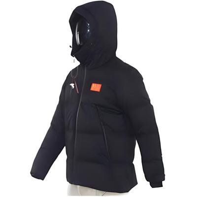 Anta Куртка-пуховик с капюшоном и длинными рукавами, унисекс, базовая верхняя одежда, черный цвет 45943103-1