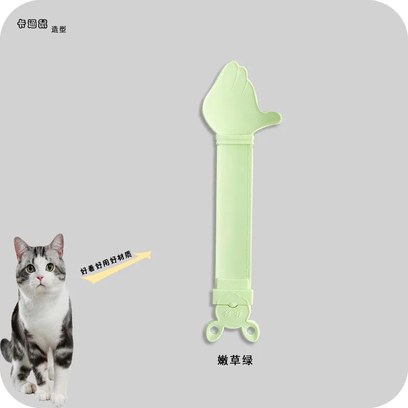 Ложка для кормления кошек в полосках, дозатор влажного корма для кошек, набор ложек для кормления кошек, мультяшная кормушка с различными полосками