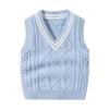 Autumn Winter Baby Knit Sweater Vest Kids Boys Pullover V-Neck Sweater Toddler Girl Casual Outerwear