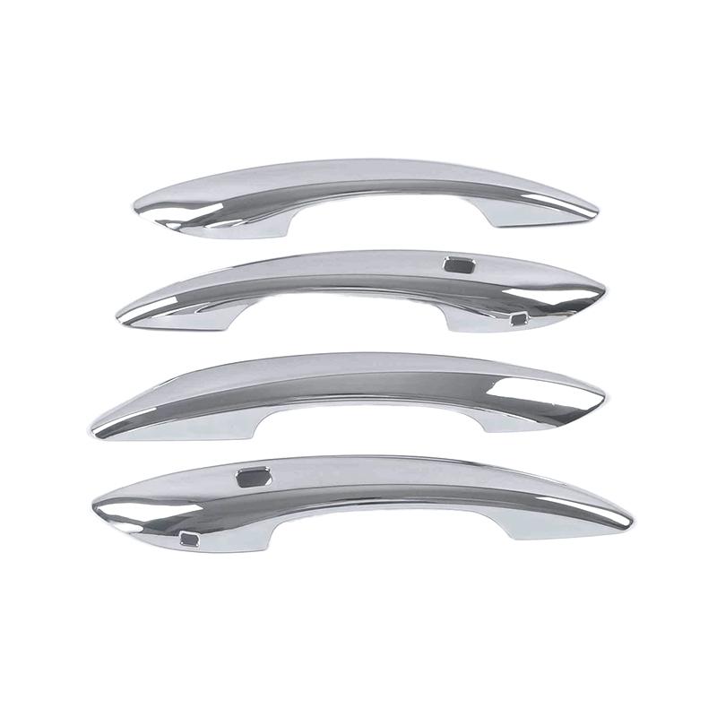 Car Decoration Door Bowl Handle Cover For Hyundai Elantra CN7 - Carbon Fiber Chrome Silver Cars Accessories