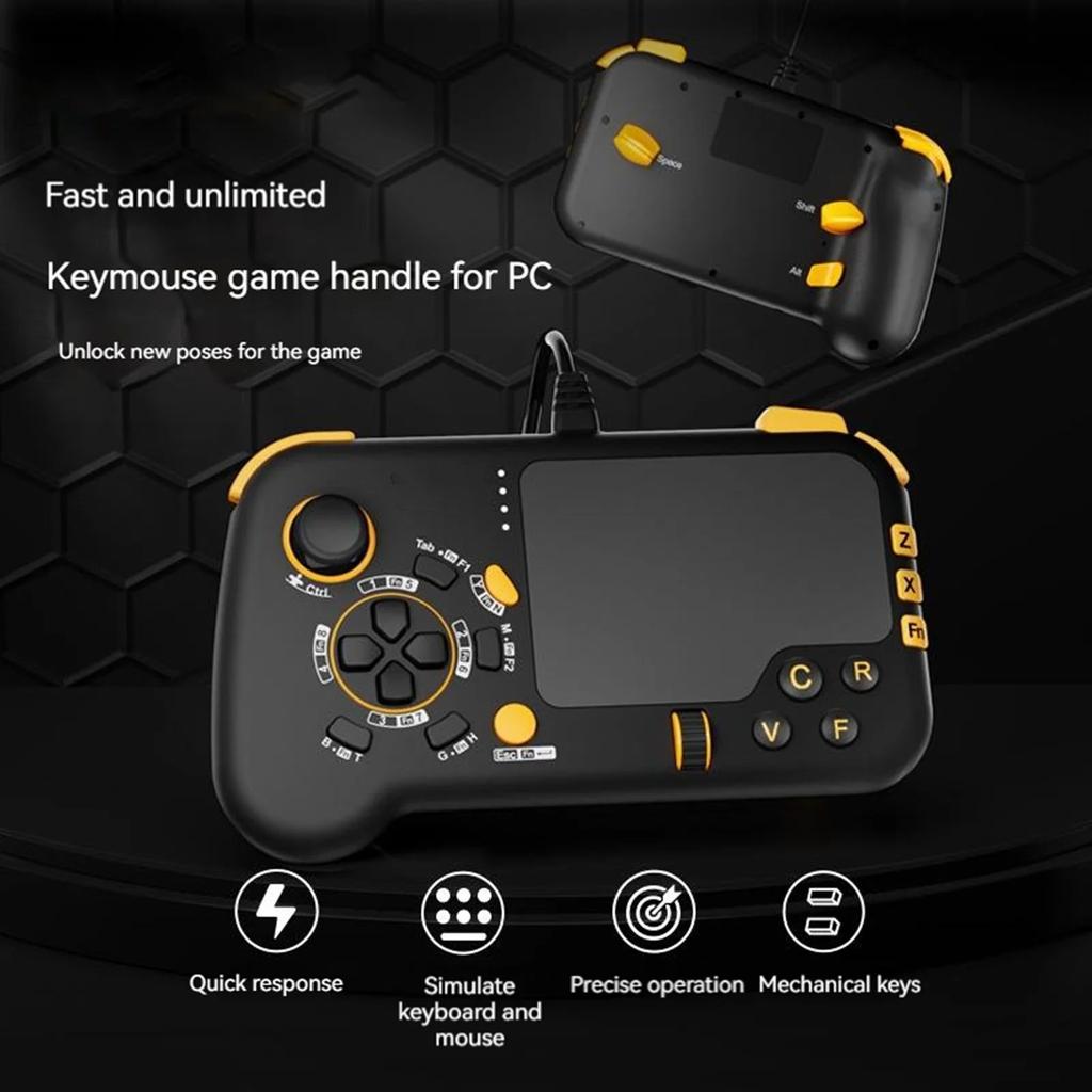 Wired USB Gaming Touchpad with Keyboard and Mouse Function,Trackpad Game Controller,Xbox X/S, Xbox One, PS5, PS4, PC, Steam, Windows 11/10, Mac OS