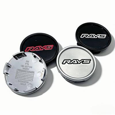 4 шт. Логотип Rays Racing Эмблема Колпачки на центр колеса автомобиля 58 мм Зажимы 53 мм Колпаки на диск Ступицы колес Пылезащитный чехол Замена колпаков на ступицы Автоаксессуары