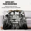 Lion Cool Animal Printed Blankets Soft Cozy Flannel Blanket for Home Sofa Couch Bed Travel AllSeason Portable Picnic Blanket