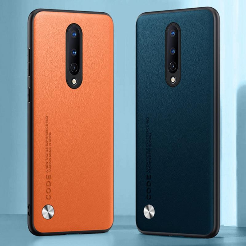 Luxury PU Leather Case For OnePlus 8 Back Cover Matte Silicone Shockproof Protection Phone Case For One Plus 8 OnePlus8 5G Coque