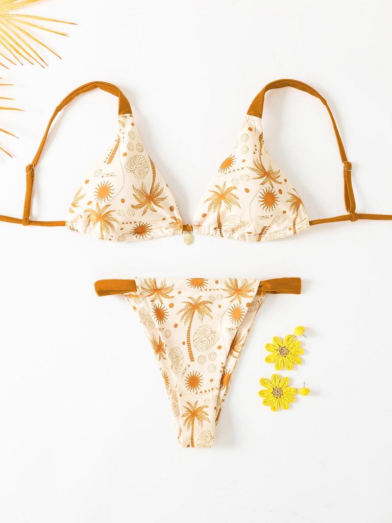 2025 Европейский и американский сексуальный купальник бикини с принтом для женщин