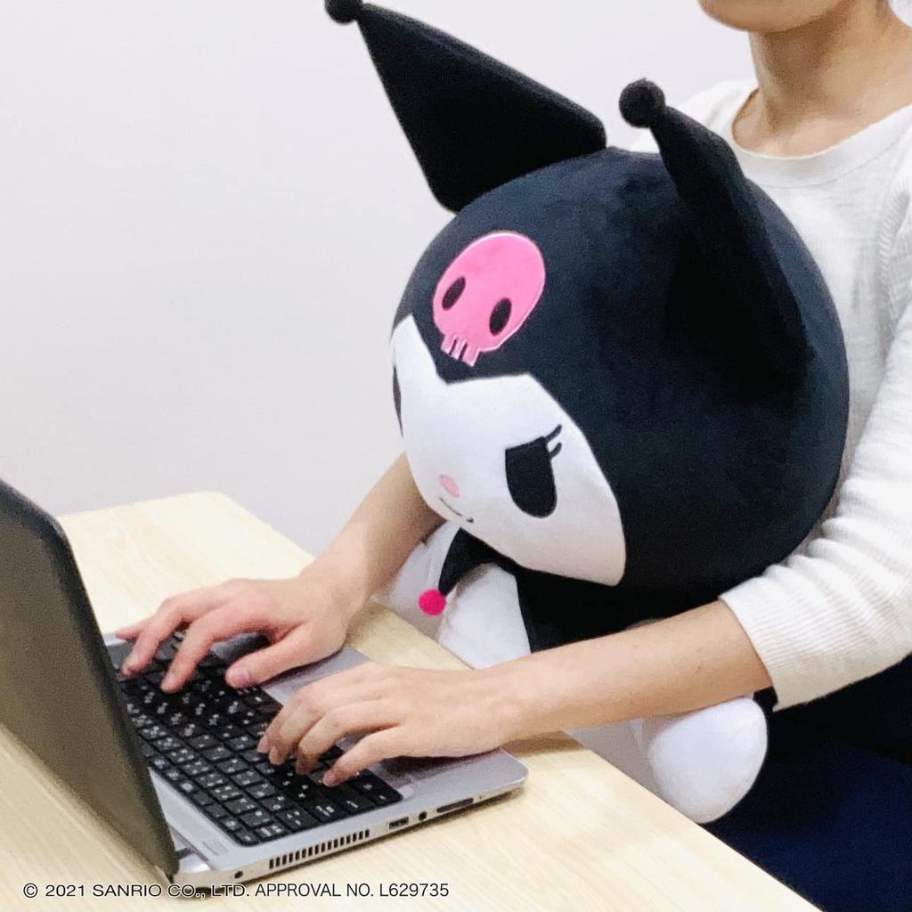MORIPiLO Подушка для тела Morishita для детей и взрослых, черная, 45 см, пушистый материал, набивная подушка, товары с персонажами и куклой Sanrio 4620797