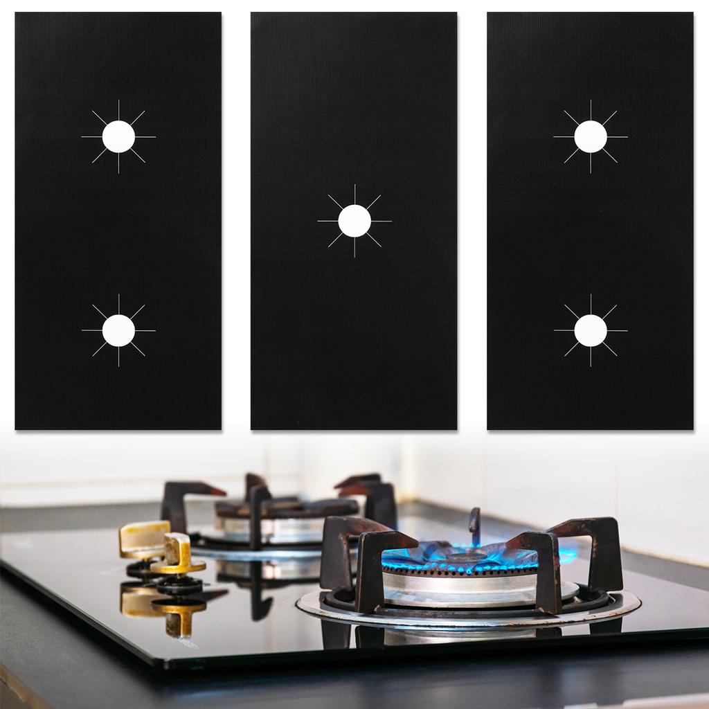 3/8 шт. Чехлы для плиты Многоразовый протектор для газовой плиты Универсальные моющиеся крышки для конфорки плиты Антипригарный термостойкий вкладыш для газовой плиты