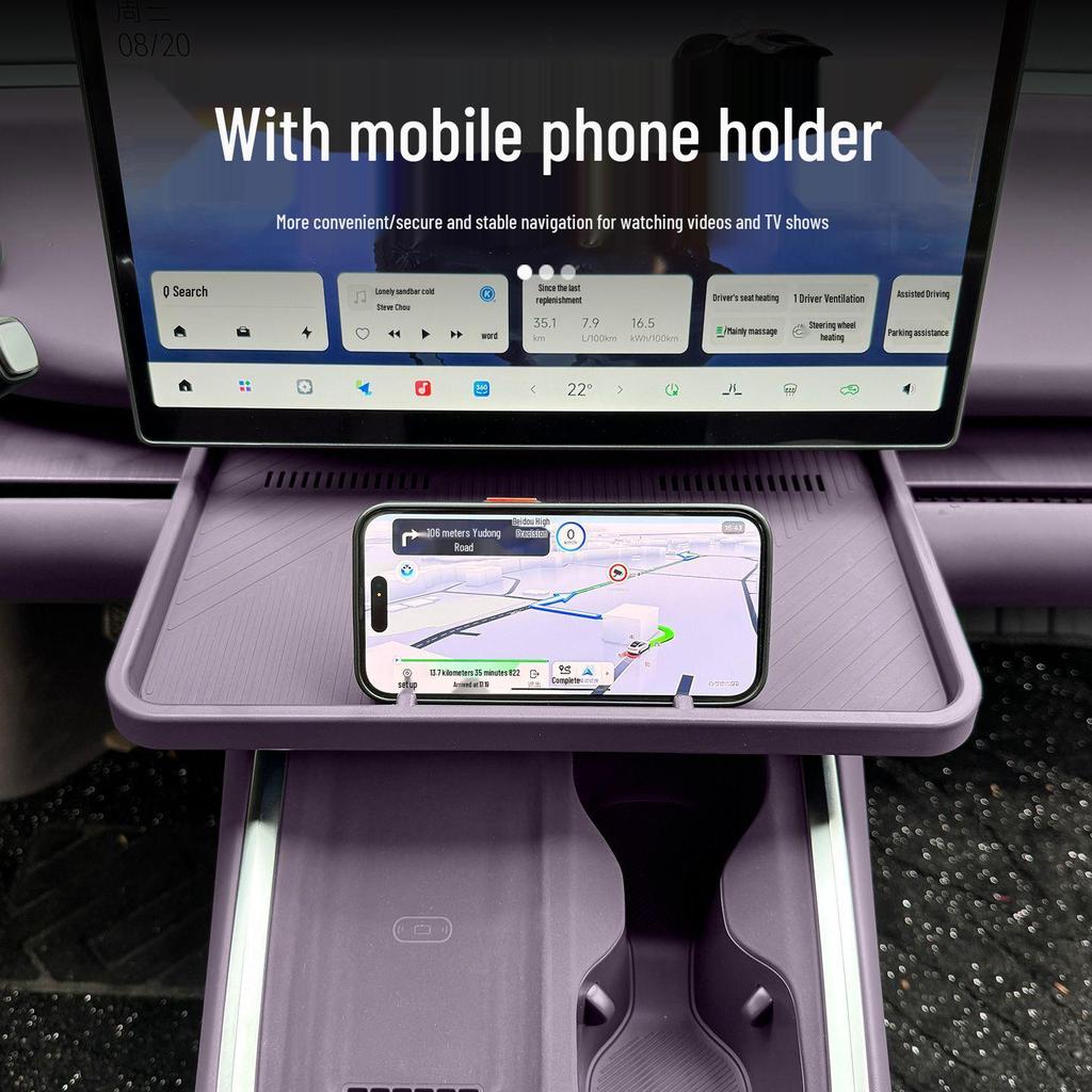 Автомобильный столик и ящик для хранения для Leapmotor C10/C16 - Пассажирское сиденье и центральная консоль с крючком