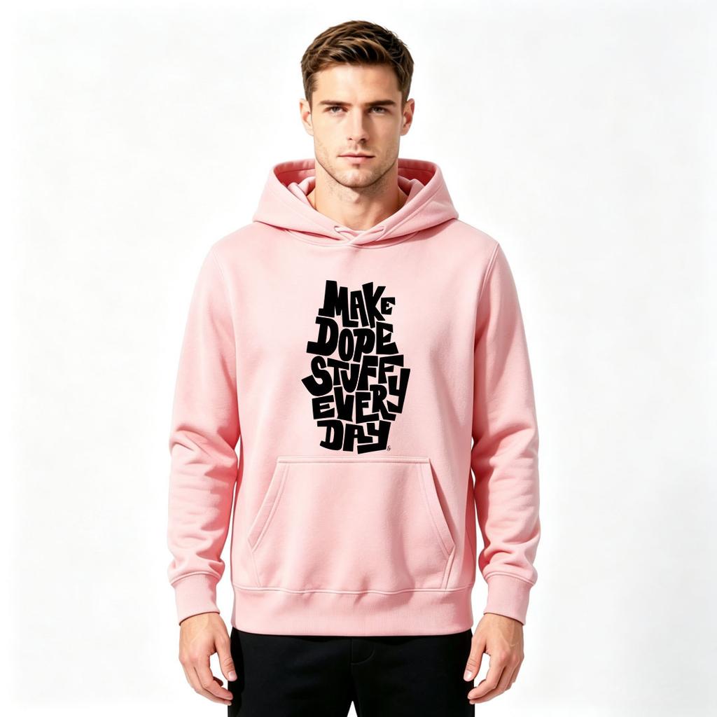 Мужская толстовка с капюшоном, с графическим принтом 'Make Dope Stuff Every Day', повседневная, мягкая, с капюшоном, для повседневной носки