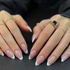 Pure Desire Pink French White Edge носимые накладные ногти