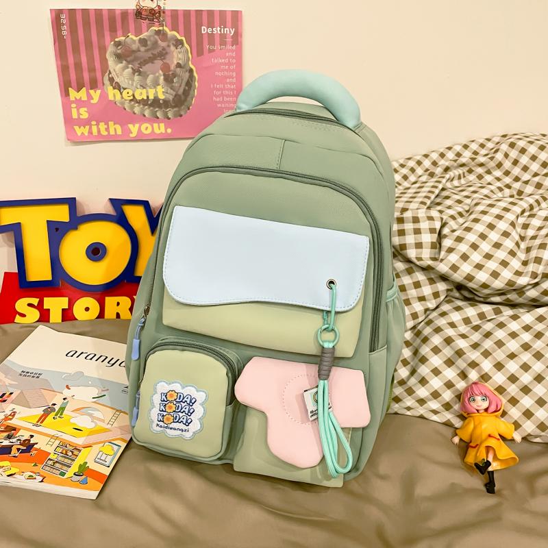 Большая вместимость школьного рюкзака для студента, женский водонепроницаемый рюкзак, контрастный цвет