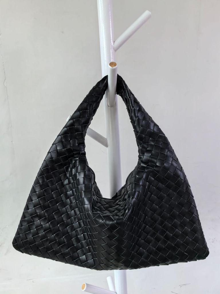 Плетеная женская сумка для пельменей: Осенне-зимняя мода, вместительная, трендовая универсальная сумка для поездок на работу