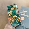 Чехол-органайзер с золотым листом гинкго для iPhone 17 Air 16 15 14 13 11 12 Pro Max 13 mini XR 15 16 Plus 16e Задняя крышка