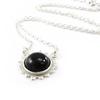 [I8929] - Silver Necklace 'Jeet Black Goddess' Silver-black (rhodium-plated) - 15 Mm