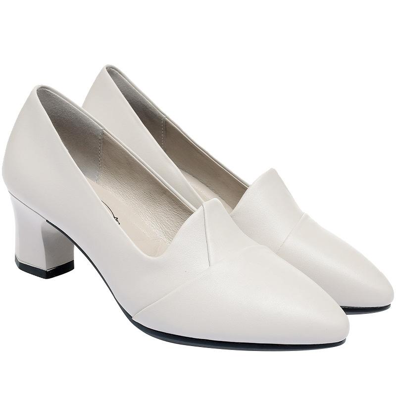 Модная женская крутая высококачественная легкая черная обувь-лодочки на высоком каблуке для офисной леди, классический комфорт, весенне-осенняя обувь из мягкой кожи