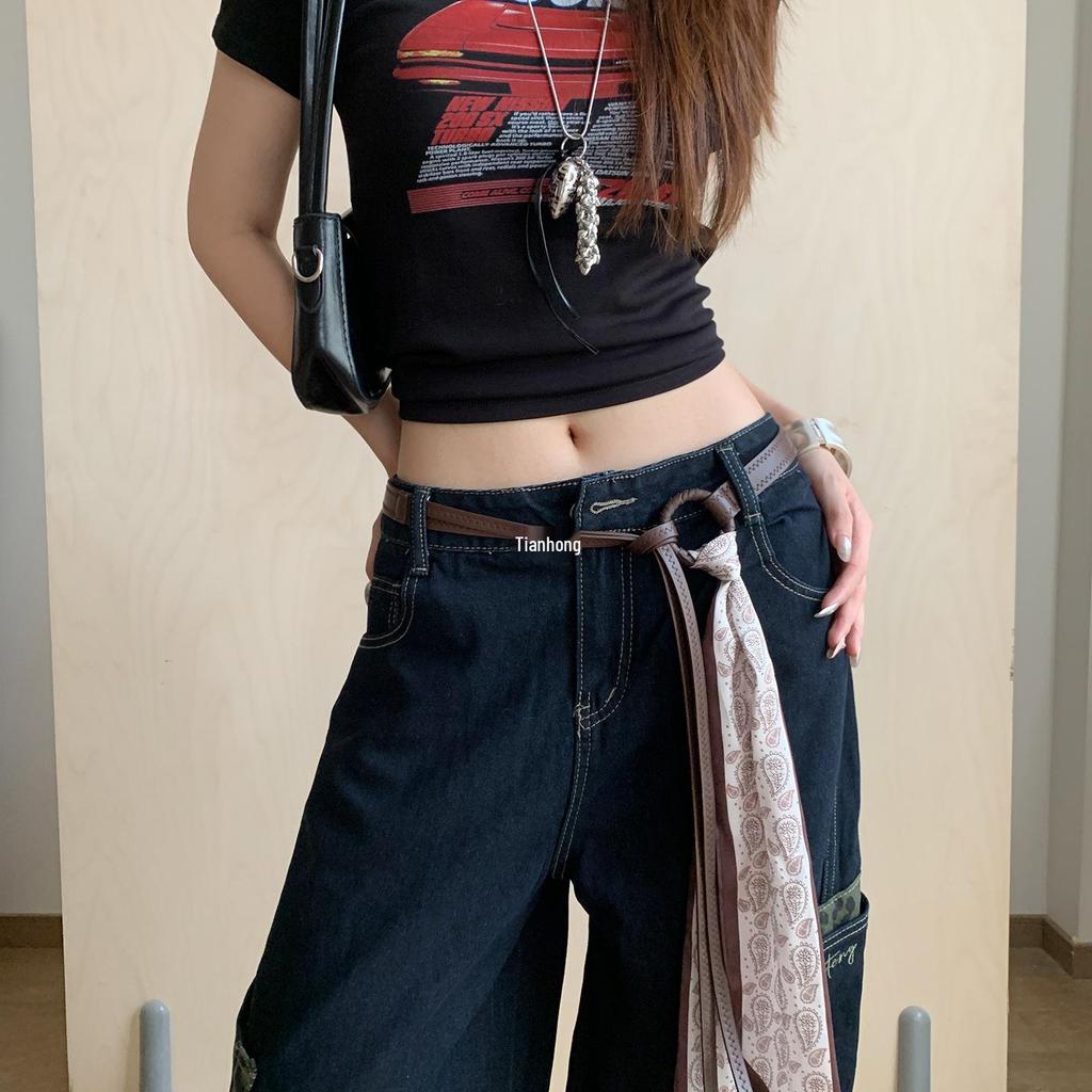 Красная поясная цепочка в стиле панк Y2K - Универсальный женский аксессуар в стиле хип-хоп