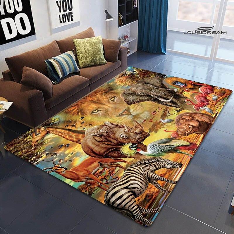 3D ковер с животным принтом, детский игровой ковер для гостиной, спальни, красивый ковер, нескользящий коврик, реквизит для фотосъемки, подарок