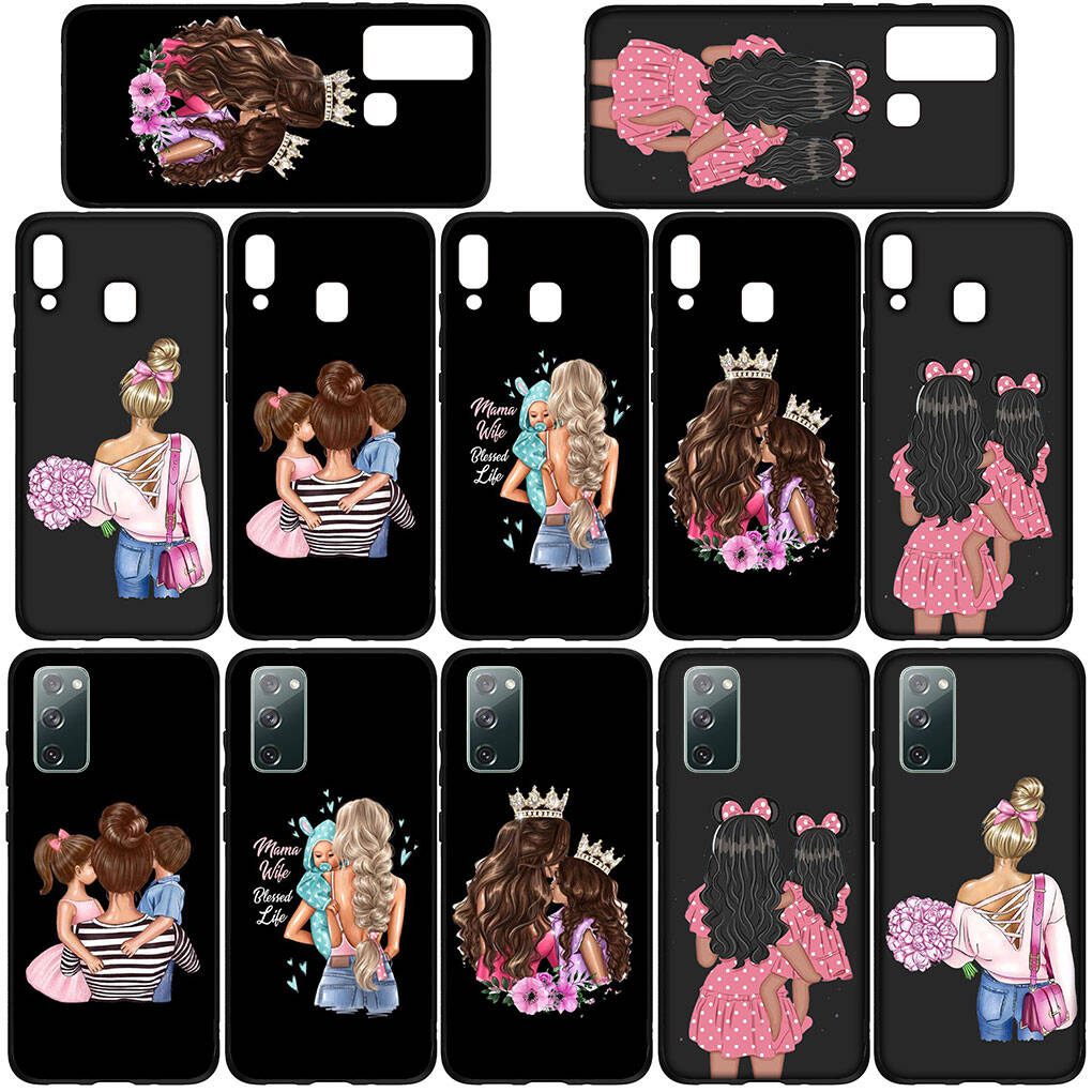 Чехол для iPhone 17 16 15 Xiaomi Poco Redmi Note 14 13 12 11 Pro Max Samsung Galaxy S25 S24 S23 OPPO Huawei Девочка Мама Женщина Семья Мальчик Чехол для телефона