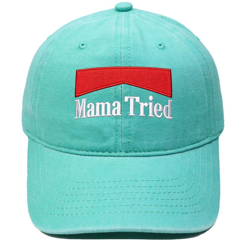 Mama Tried Embroidered Baseball Cap European and American Country Music Vintage Men's and Women's Casual Shade Daddy Hat