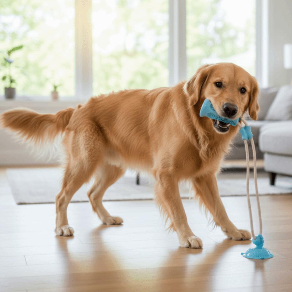 Bite-Resistant Dog Suction Cup Toy Elastic Pet Molar Bite Toy Relieve Boredom