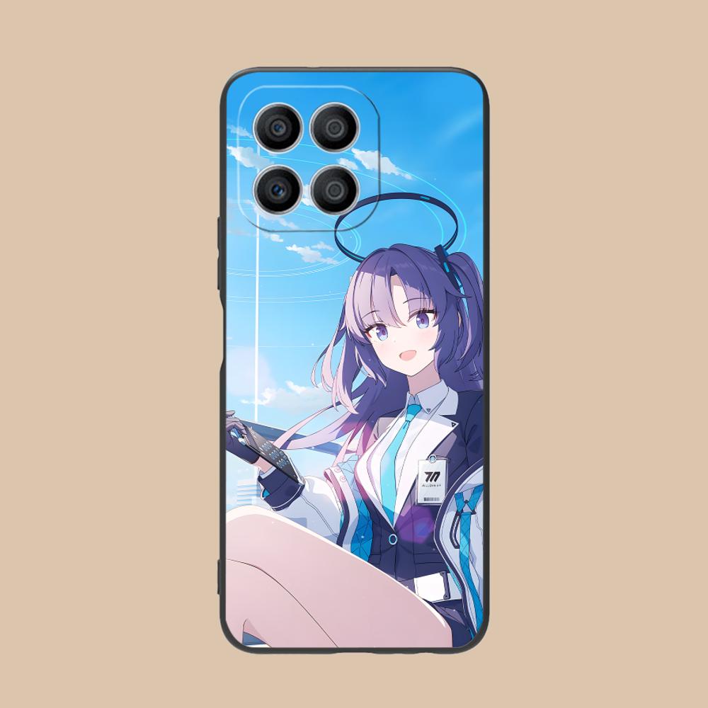 Синий Архив Юка Матовый ТПУ Чехол для Мобильного Телефона для Honor 90 80 70 60 50 30 20 10 9 8 7 Pro S SE Lite 5G Цветной Печатный Чехол