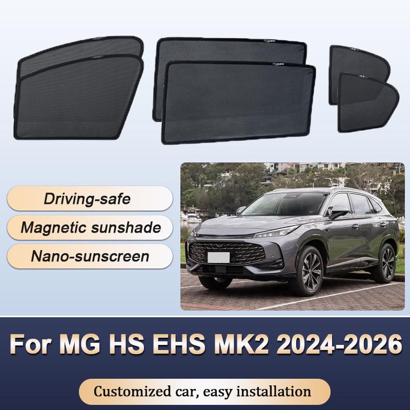 Sun Shades For MG HS EHS MK2 2024 2025 2026 Roewe RX5 Sunshades Magnetic Heat insulation Window Visor Mesh Car Accessories