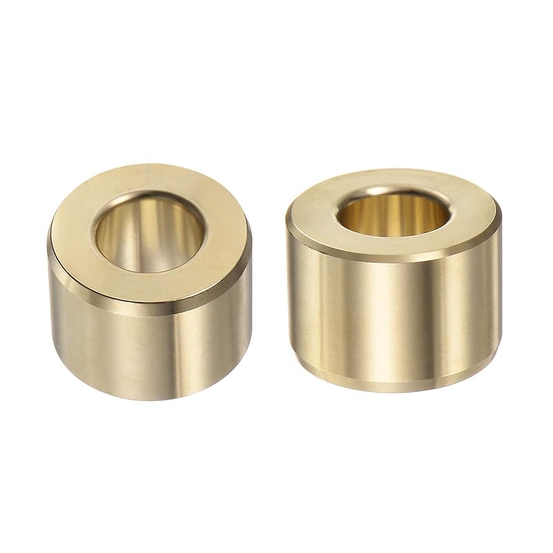 HARFINGTON 2pcs Sleeve Bearings 1/2" Bore 5/8" OD 1" Length Wrapped Oilless Bushings Brass Alloy for Transmission Conveyor Systems