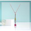 Created Nano Citrine Ruby Pendant Necklaces Solid 925 Sterling Silver Necklace For Women Office Jewelry High Quality