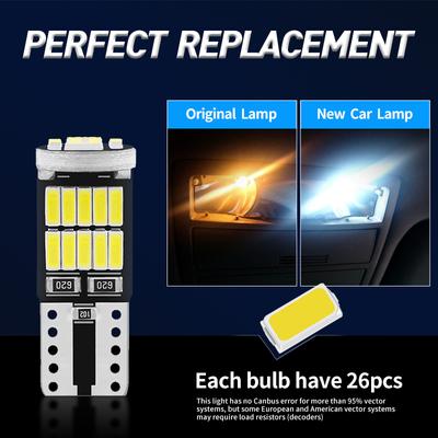 2/10x W5W T10 светодиодные лампы Canbus 4014 SMD 6000K 168 194 светодиодные 5w5 автомобильные внутренние плафоны для чтения номерного знака сигнальная лампа