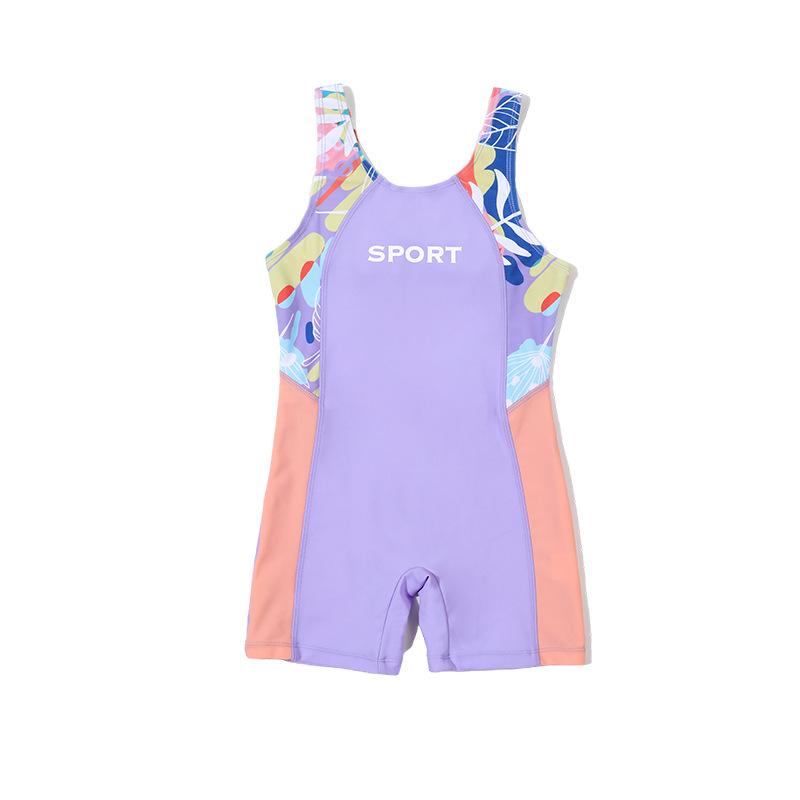 6-12 лет Детские купальные костюмы для девочек Профессиональные плоские цельные быстросохнущие тренировочные купальники для девочек