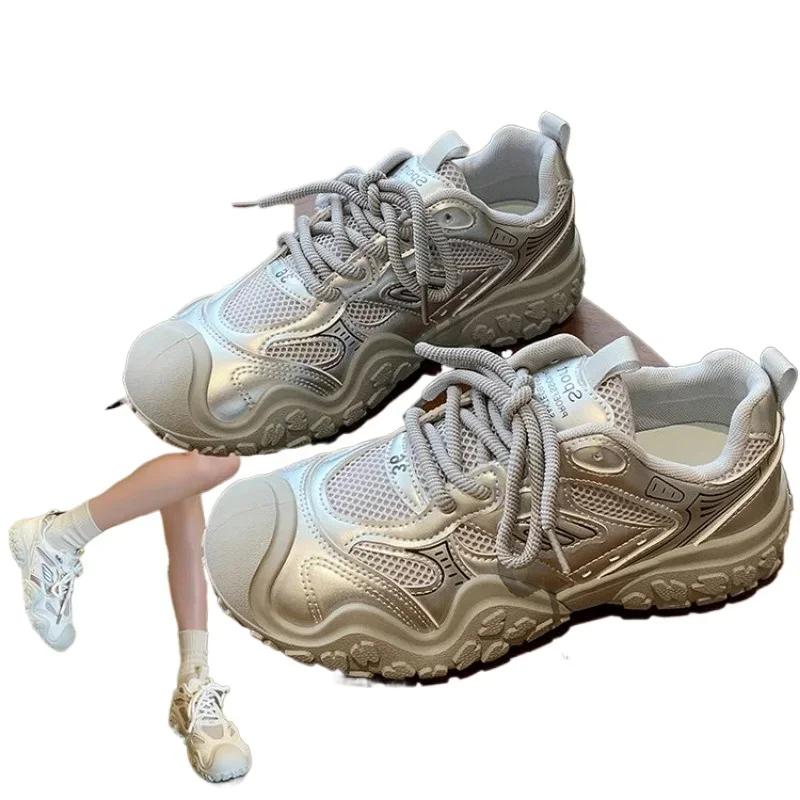 Мода 2024 года, новые, высокие, внешний вид, иностранный стиль, удобные, нескользящие, дышащие, спортивные, износостойкие женские туфли Zapatillas De Mujer