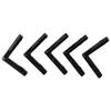 20pcs Black Interior Inside L-Shape 2020 Series Corner Connector with Screws Extrusion Corner 20x20 Series Aluminum Extrusion