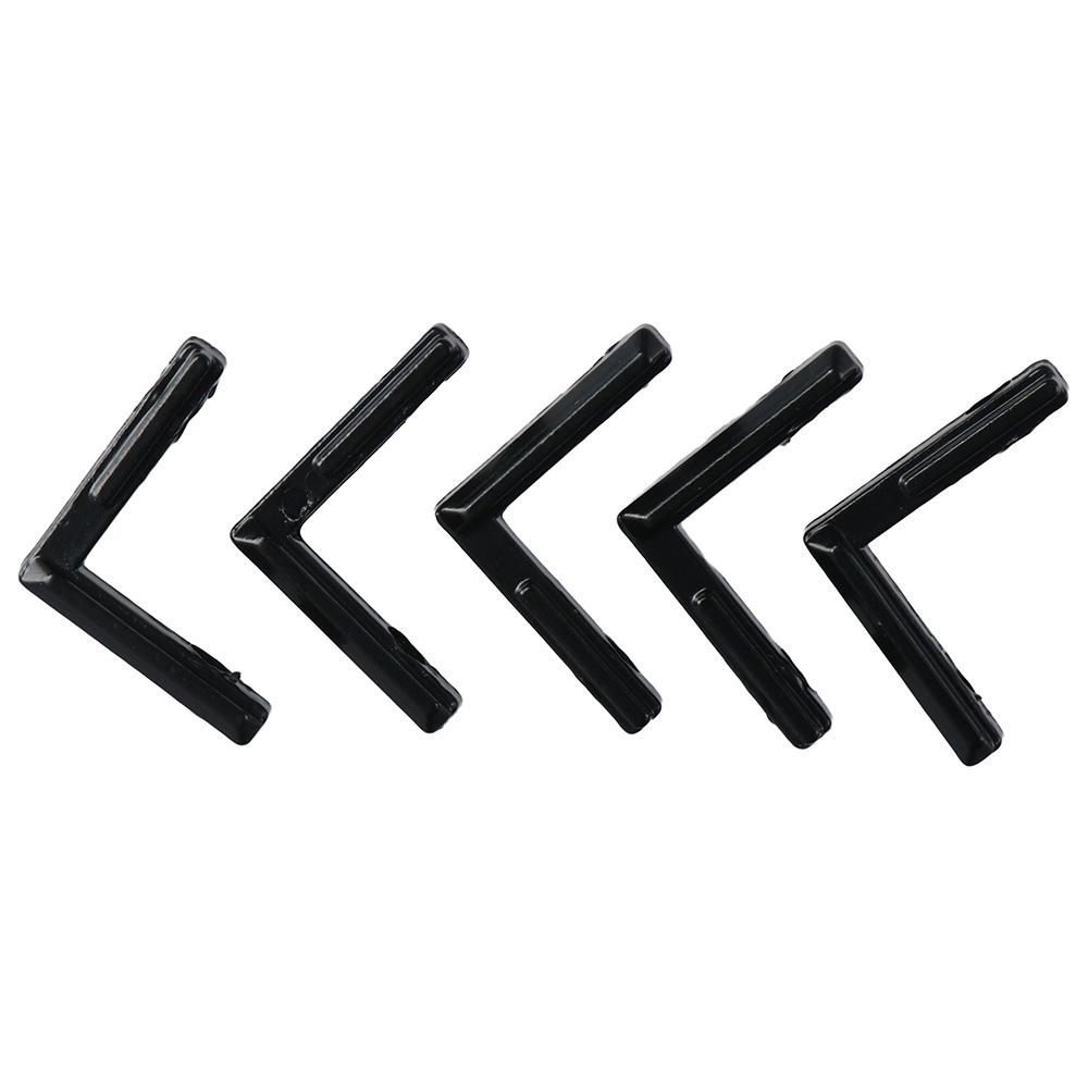 20pcs Black Interior Inside L-Shape 2020 Series Corner Connector with Screws Extrusion Corner 20x20 Series Aluminum Extrusion
