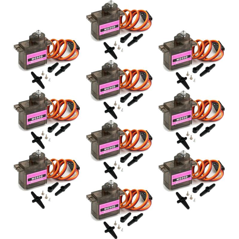 1/2/4/10pcs MG90D 9g Micro Servo Motor 180/270/360 degree All metal gear digital servo For RC Plane Helicopter Drone Toy