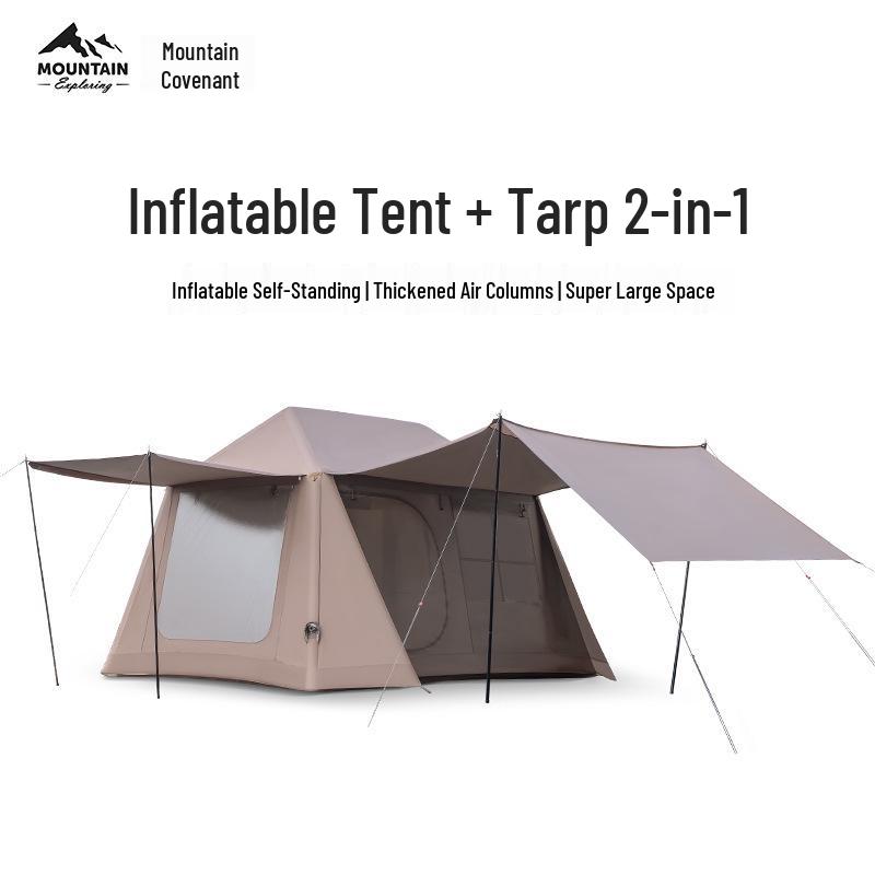 Shan Yue Automatic Inflatable 2-in-1 Camping Tent & Awning Portable Folding Gear
