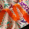 1116 Spring and Summer Flower Printing 71CM Satin Square Scarf Color Cashew Flower Bag Head Scarf Shawl Wholesale
