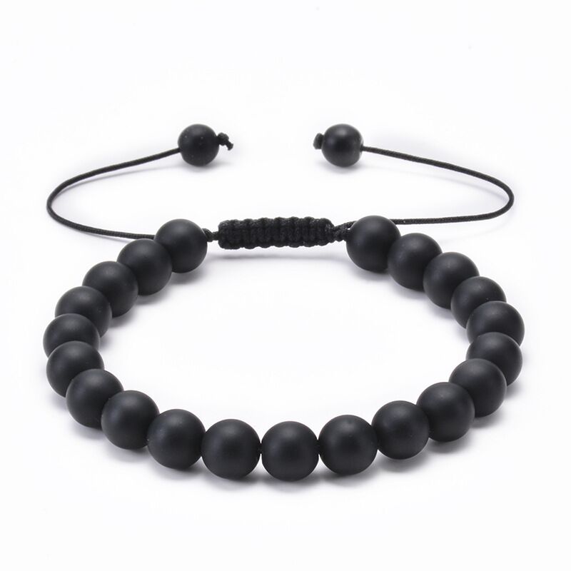 Регулируемые браслеты из натурального камня, лавовые бусины, браслеты и браслеты для женщин и мужчин, плетеные браслеты с подвесками в виде чакры