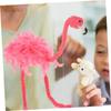 HEALSOPTHY Flamingo Marionette Plüsch Tiermarionette Mit Bambuszugschnur Interaktives Puppenspiel Familienspiel Dekoration
