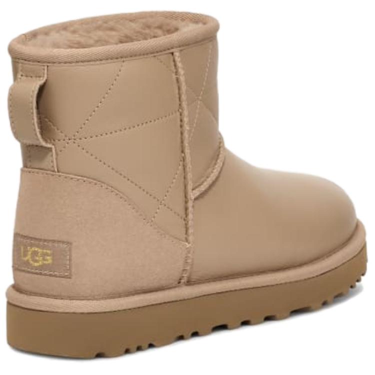 UGG Классические Мини Перламутровые Удобные Модные Универсальные Короткие Зимние Ботинки Унисекс ботинки Песочные 1167313-DUNE