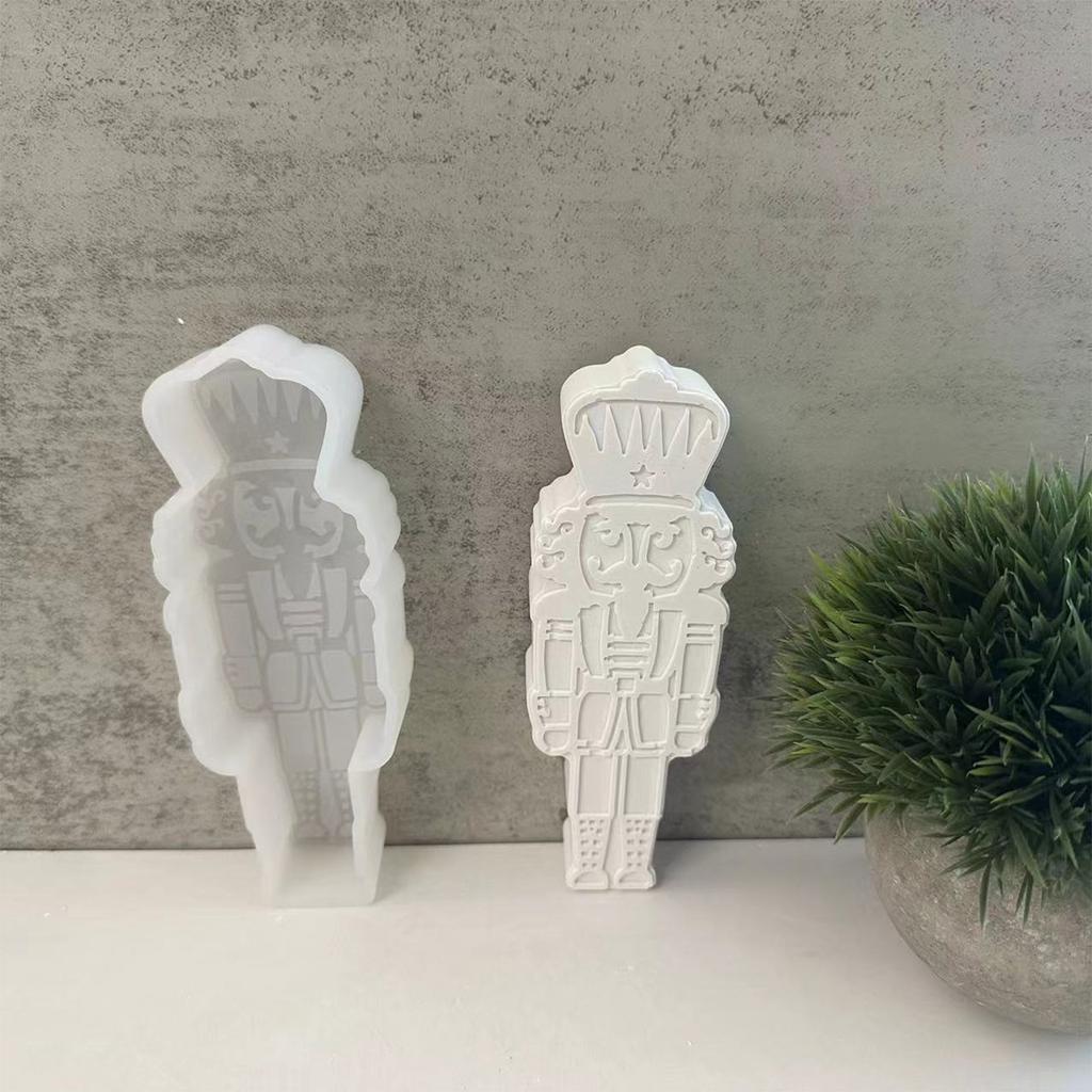 Nutcracker Shape Silicone Candle Molds for Candle Soap Plaster Decorations Home Decoration Epoxy Resin Silicone Molds