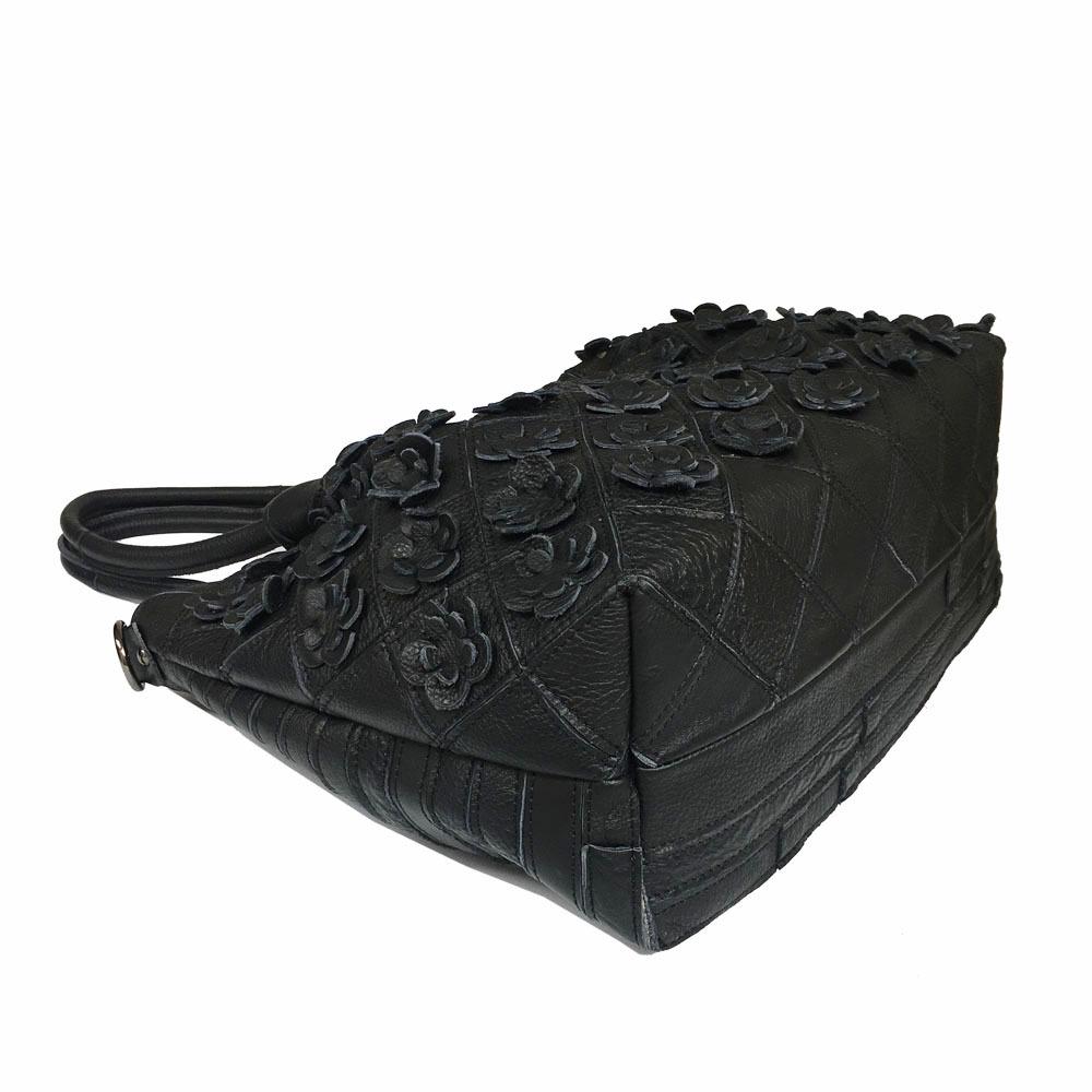 Винтажная женская сумка кроссбоди из натуральной кожи с цветочным принтом – ромбовидный узор, универсальная и повседневная