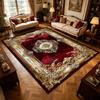Red Gold European Luxury Carpet Ornate Vintage Living Room Soft Fluffy Large Area Rugs Bedroom Washable Non-slip Store Floor Mat