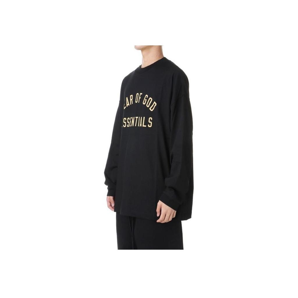 Fear of God Футболка Essentials Jersey с длинным рукавом, черная, мужская, топы 125BT244200F
