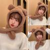 Warm Plush Cute Beanies Caps Earflap Earmuff Bear Ear Hat Winter Hats