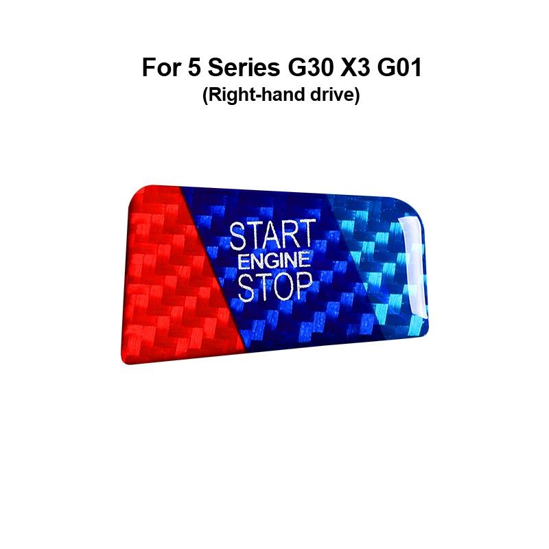 Car Start Engine Button Sticker Carbon Fiber M Sport Decal For BMW G30 G32 G01 G02 G05 G06 G07 G26 G23 G22 F40 F20 G08 G16 G15 SK0