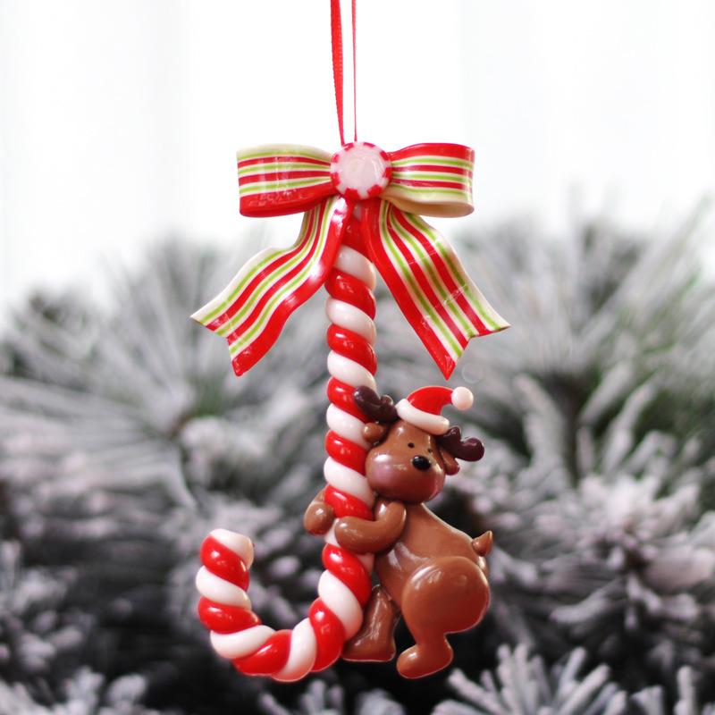 Christmas Decoration Supplies Santa Claus Snowman Candy Cane Ornaments Christmas Tree Home Hanging Decor